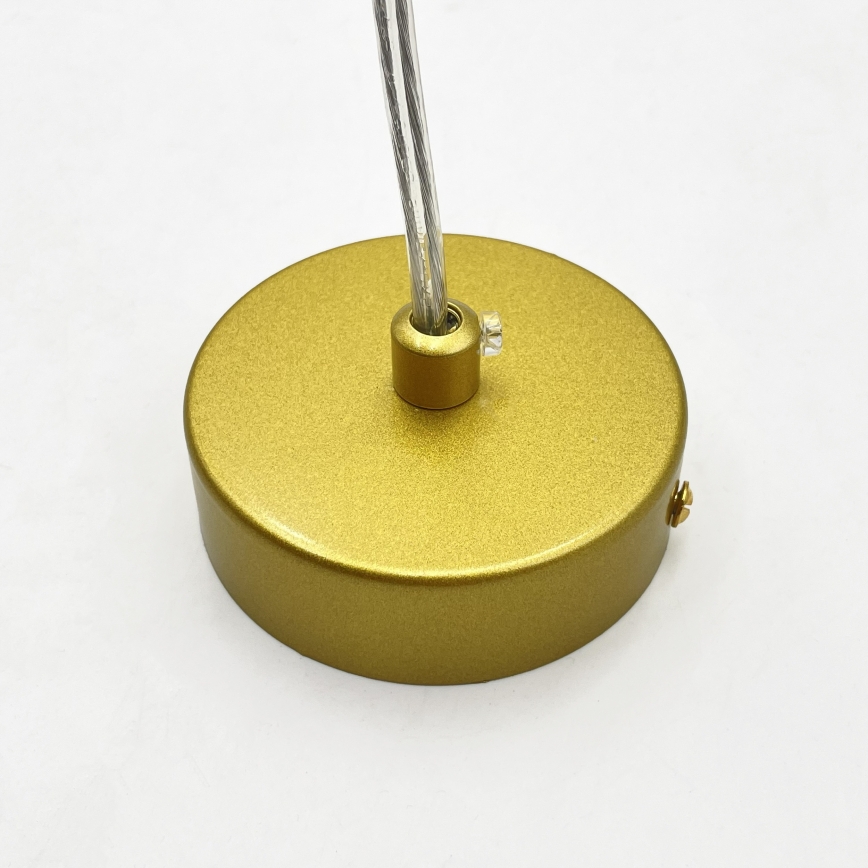 Lampadario a cavo SOLARI 10xE14/15W/230V oro/nero fumé