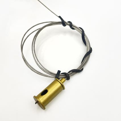Lampadario a cavo SOLARI 10xE14/15W/230V oro/nero fumé