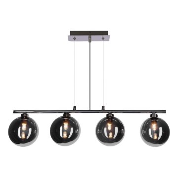 Lampadario a cavo SOMUL 4xG9/20W/230V nero fumé
