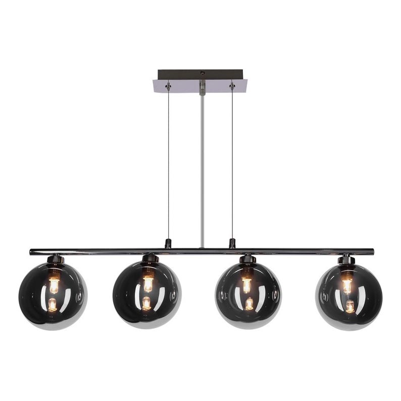 Lampadario a cavo SOMUL 4xG9/20W/230V nero fumé