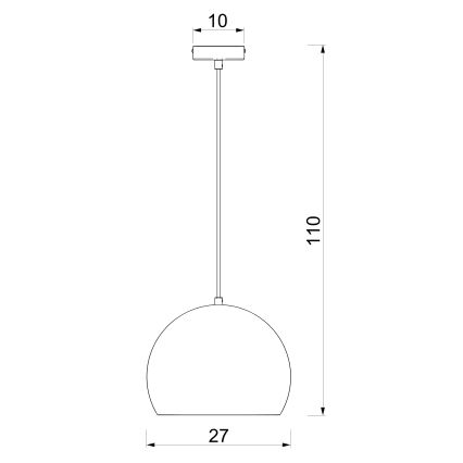 Lampadario a cavo SOOL 1xE27/15W/230V Ø 27 cm crema