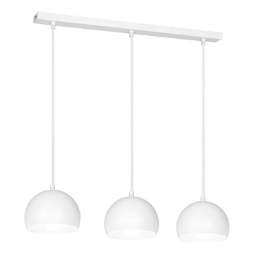 Lampadario a cavo SOOL 3xE27/15W/230V bianco