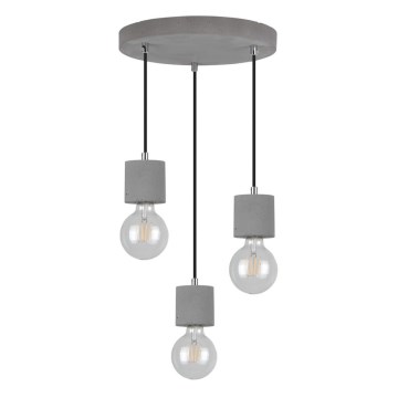 Lampadario a cavo STRONG 3xE27/60W/230V cemento