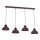 Lampadario a cavo SVEN 4xE27/15W/230V bordeaux