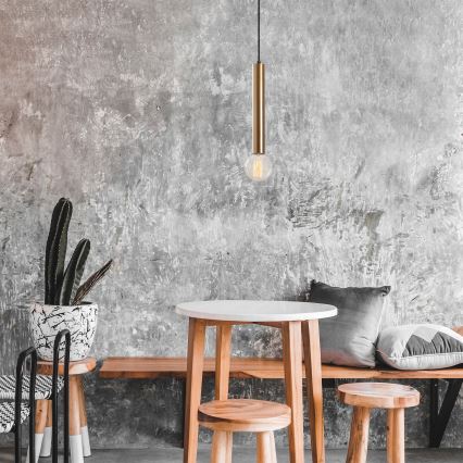 Lampadario a cavo TEMPO 1xE27/40W/230V, finitura dorata