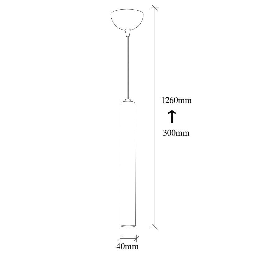 Lampadario a cavo TEMPO 1xE27/40W/230V, finitura dorata