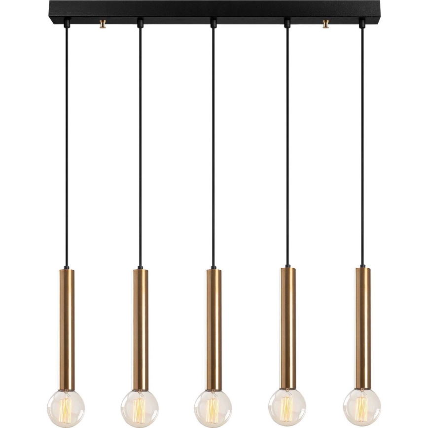 Lampadario a cavo TEMPO 5xE27/40W/230V dorato