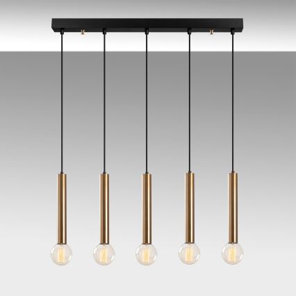 Lampadario a cavo TEMPO 5xE27/40W/230V dorato