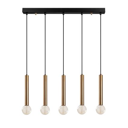 Lampadario a cavo TEMPO 5xE27/40W/230V dorato