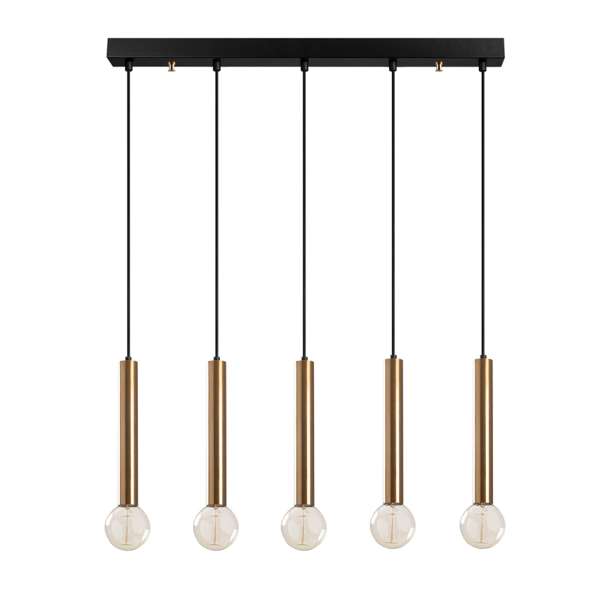 Lampadario a cavo TEMPO 5xE27/40W/230V dorato