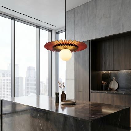 Lampadario a cavo UMBRA 1xG9/8W/230V nero/arancione