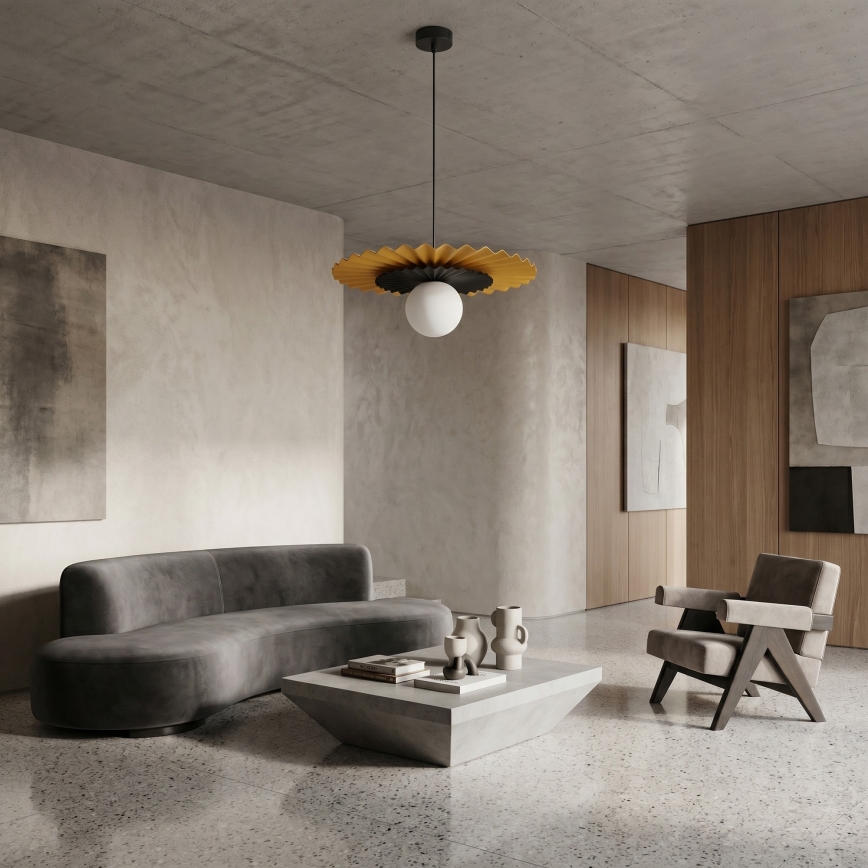 Lampadario a cavo UMBRA 1xG9/8W/230V nero/arancione