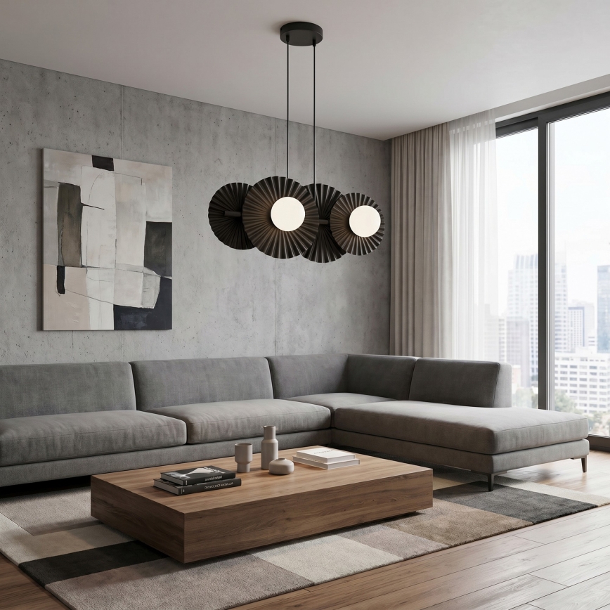 Lampadario a cavo UMBRA 4xG9/8W/230V nero