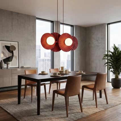 Lampadario a cavo UMBRA 4xG9/8W/230V rosso