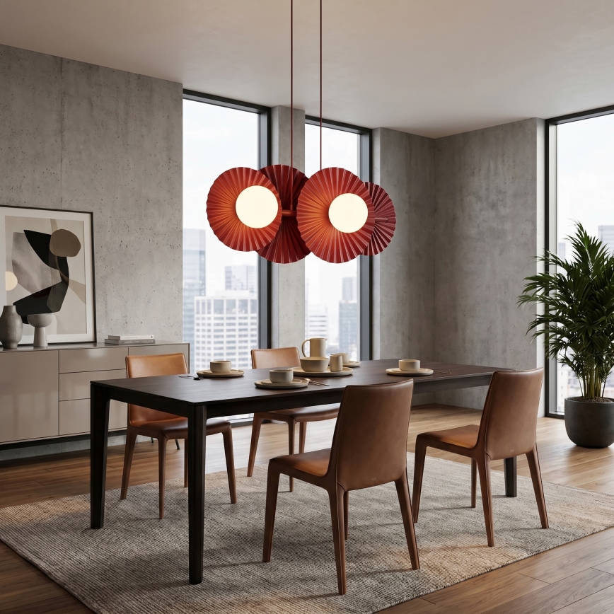 Lampadario a cavo UMBRA 4xG9/8W/230V rosso
