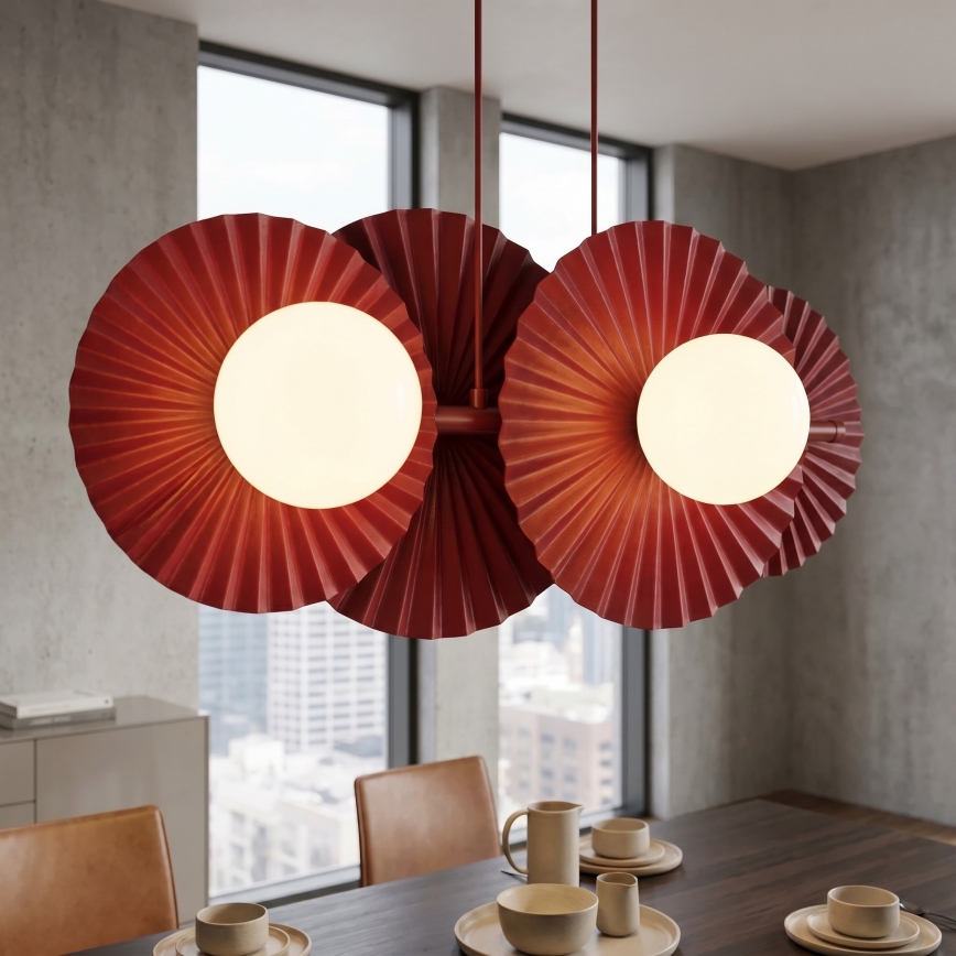 Lampadario a cavo UMBRA 4xG9/8W/230V rosso