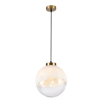 Lampadario a cavo VANA 1xE27/40W/230V crema/oro