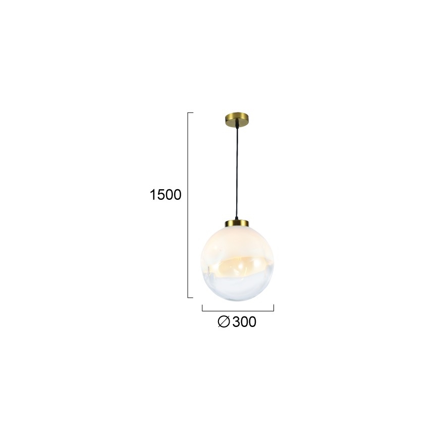 Lampadario a cavo VANA 1xE27/40W/230V crema/oro