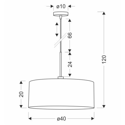 Lampadario a cavo VANTI 1xE27/40W/230V colore mattone