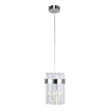 Lampadario a cavo VETRO 1xE14/10W/230V cromo lucido