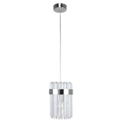 Lampadario a cavo VETRO 1xE14/10W/230V cromo lucido