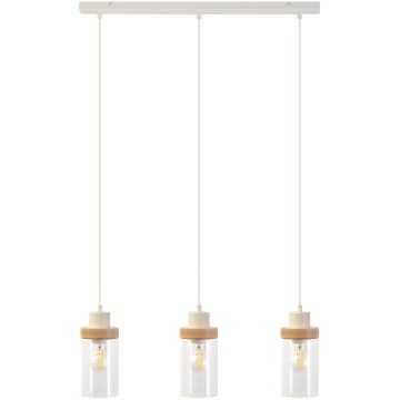 Lampadario a cavo WOODNEST 3xE27/15W/230V pino/crema
