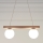Lampadario a cavo WOODSTOCK 2xE27/15W/230V legno/crema