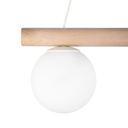 Lampadario a cavo WOODSTOCK 2xE27/15W/230V legno/crema