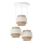 Lampadario a corda BOHO 3xE27/60W/230V crema/iuta