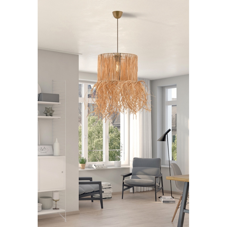 Lampadario a filo NESS 1xE27/40W/230V rafia
