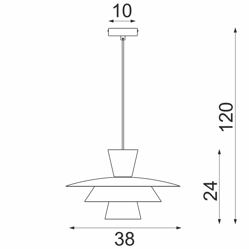 Lampadario a filo PLATO 1xE27/15W/230V bianco