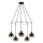 Lampadario a filo YILDO 5xE27/40W/230V nero/rame