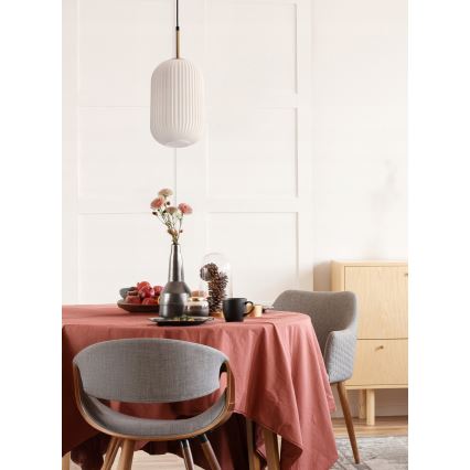 Lampadario a fune CRESTO 1xE27/40W/230V bianco/oro