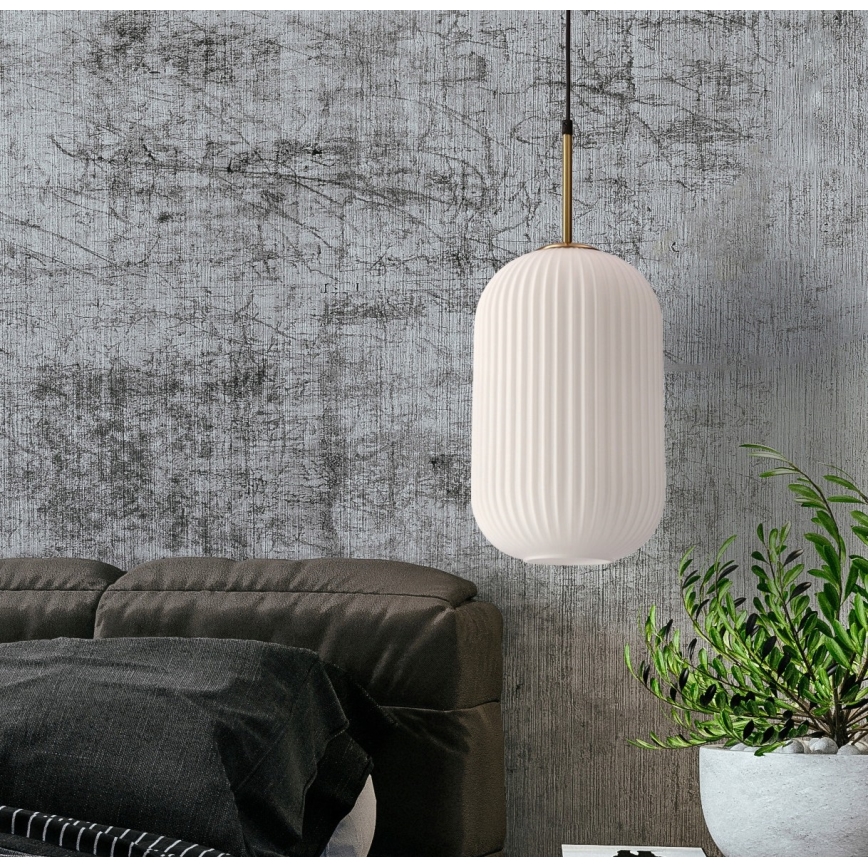 Lampadario a fune CRESTO 1xE27/40W/230V bianco/oro