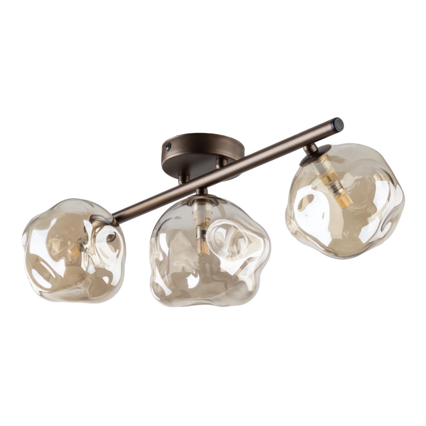 Lampadario a incasso LAVA 3xG9/8W/230V bronzo/fumé beige