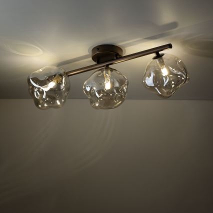 Lampadario a incasso LAVA 3xG9/8W/230V bronzo/fumé beige