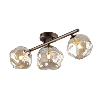Lampadario a incasso LAVA 3xG9/8W/230V bronzo/fumé beige