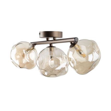 Lampadario a incasso LAVA 3xG9/8W/230V bronzo/fumé beige