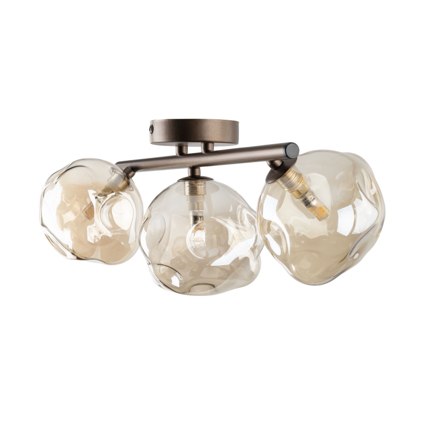 Lampadario a incasso LAVA 3xG9/8W/230V bronzo/fumé beige