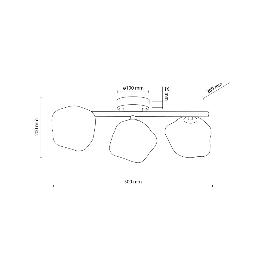 Lampadario a incasso LAVA 3xG9/8W/230V bronzo/fumé beige