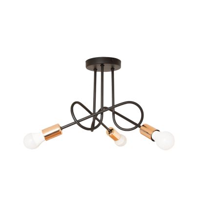 Lampadario a LED da incasso OXFORD 3xE27/15W/230V Nero