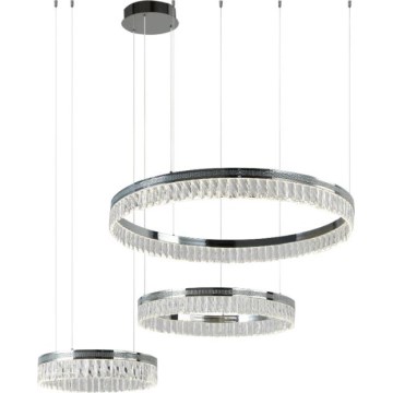 Lampadario a LED dimmerabile in cristallo su cavo THALIA LED/120W/230V 3000-6000K + telecomando