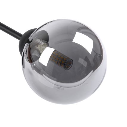 Lampadario a montaggio superficiale OBSIDIAN 6xG9/10W/230V nero/grigio fumé