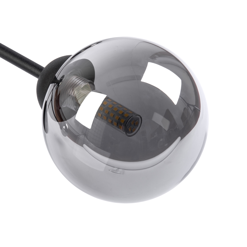 Lampadario a montaggio superficiale OBSIDIAN 6xG9/10W/230V nero/grigio fumé