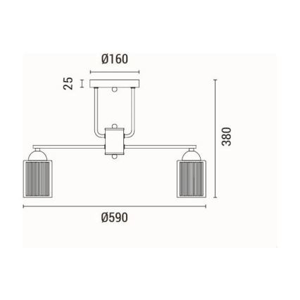 Lampadario a plafone 3xE27/60W/230V