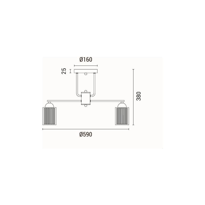 Lampadario a plafone 3xE27/60W/230V