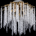 Lampadario a plafone 6xE14/60W/230V + 3xLED/3W, diametro 54 cm, finitura dorata