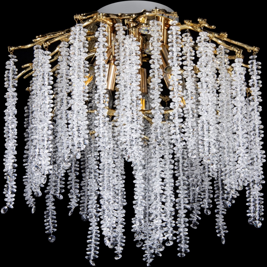 Lampadario a plafone 6xE14/60W/230V + 3xLED/3W diametro 54 cm oro