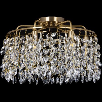 Lampadario a plafone 6xE14/60W/230V diametro 50 cm oro