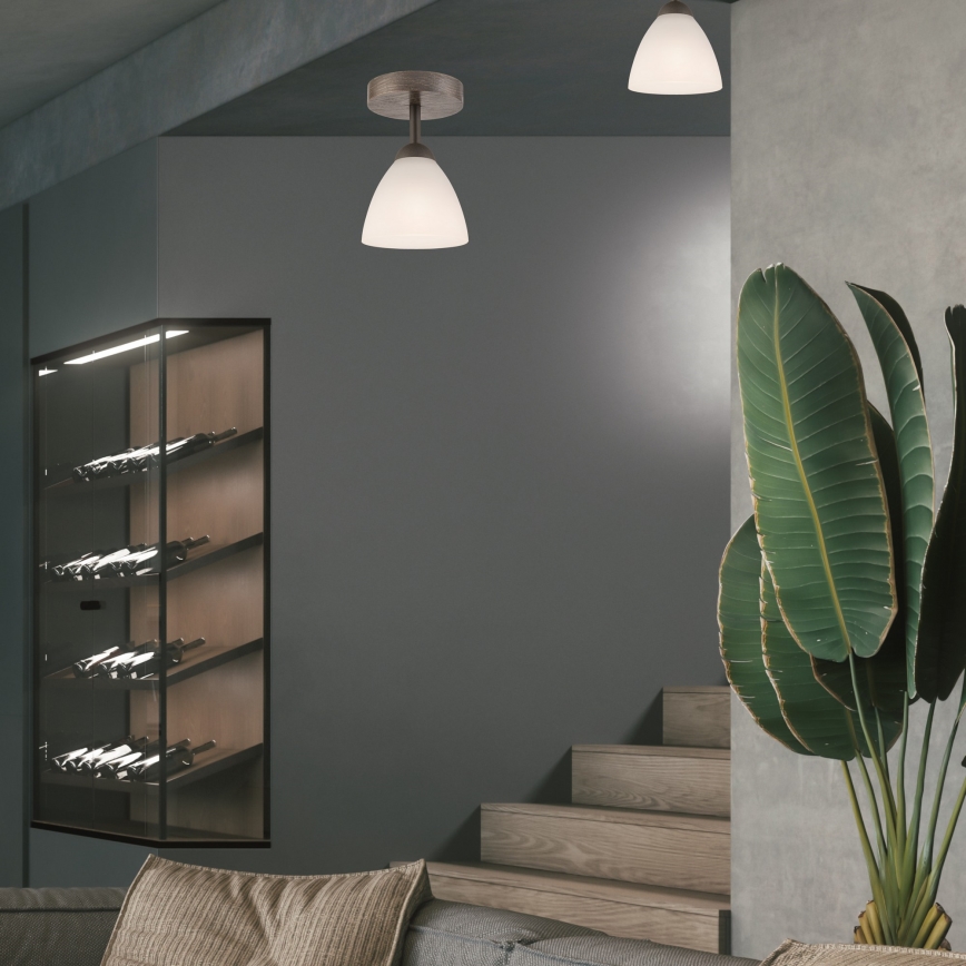 Lampadario a plafone ADRIANO 1xE27/60W/230V faggio